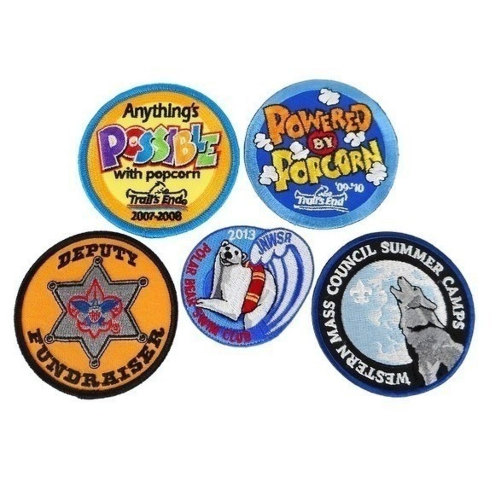 Boy Scouts Badges Patches Mixed Lot 5 WMC Summer Camps Swim Popcorn Fundraiser